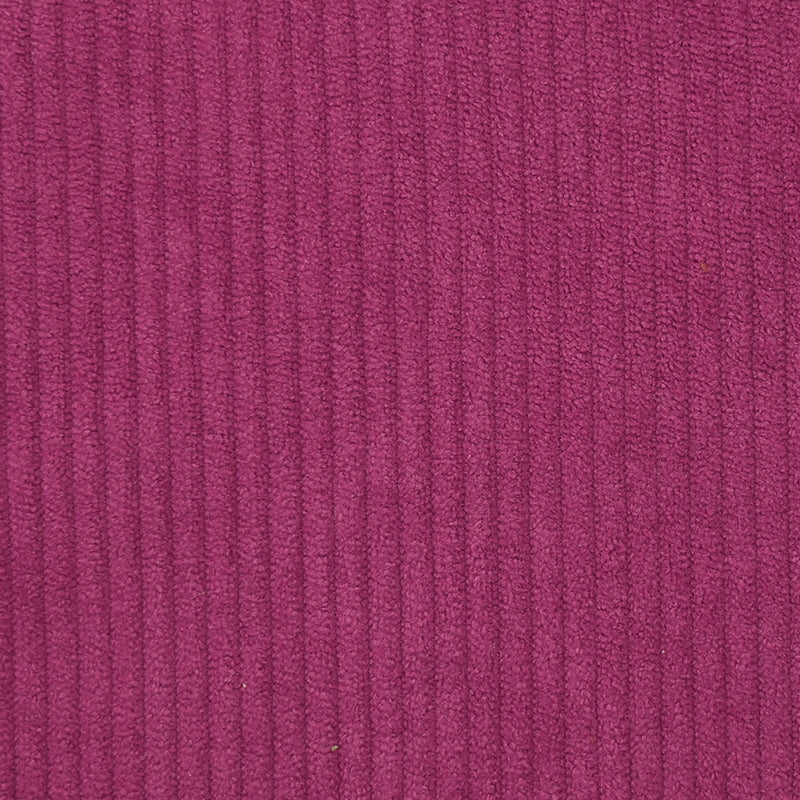 Magenta ribbed polyester velvet