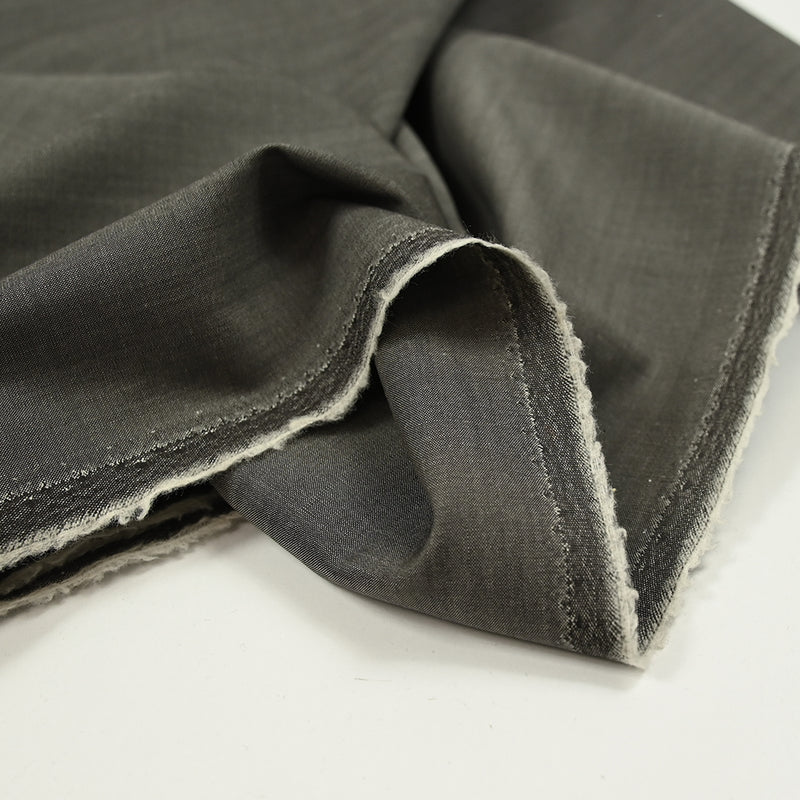 Tissu tailleur 100 % laine uni marron foncé chiné