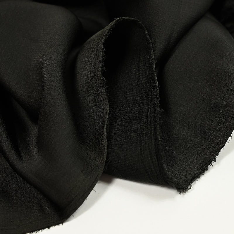 Crêpe satin de polyester kaki foncé