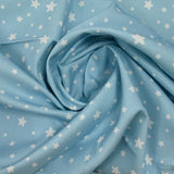 Baby blue cotton stuch print