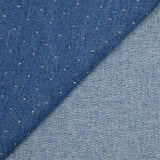 Jean's coton orné de strass fond bleu moyen