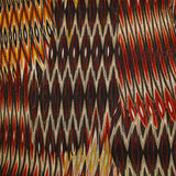 Maille ajourée tricotée motif losange de feu beige et marron