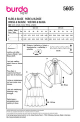 Patron Burda n°5605 : Robe & blouse