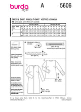 Patron Burda n°5606 : Robe & T-shirt