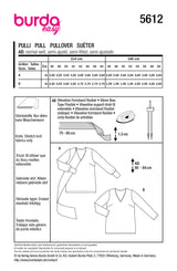 Patron Burda n°5612 : Pull