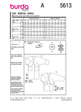 Patron Burda n°5613 : Manteau