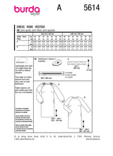 Patron Burda n°5614 : Robe