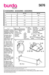 Patron Burda n°5676 : Accessoires