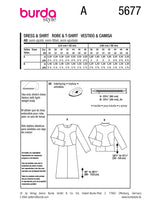 Patron Burda n°5677 : Robe & T-shirt