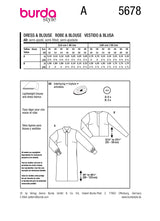 Patron Burda n°5678 : Robe & Blouse