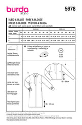 Patron Burda n°5678 : Robe & Blouse