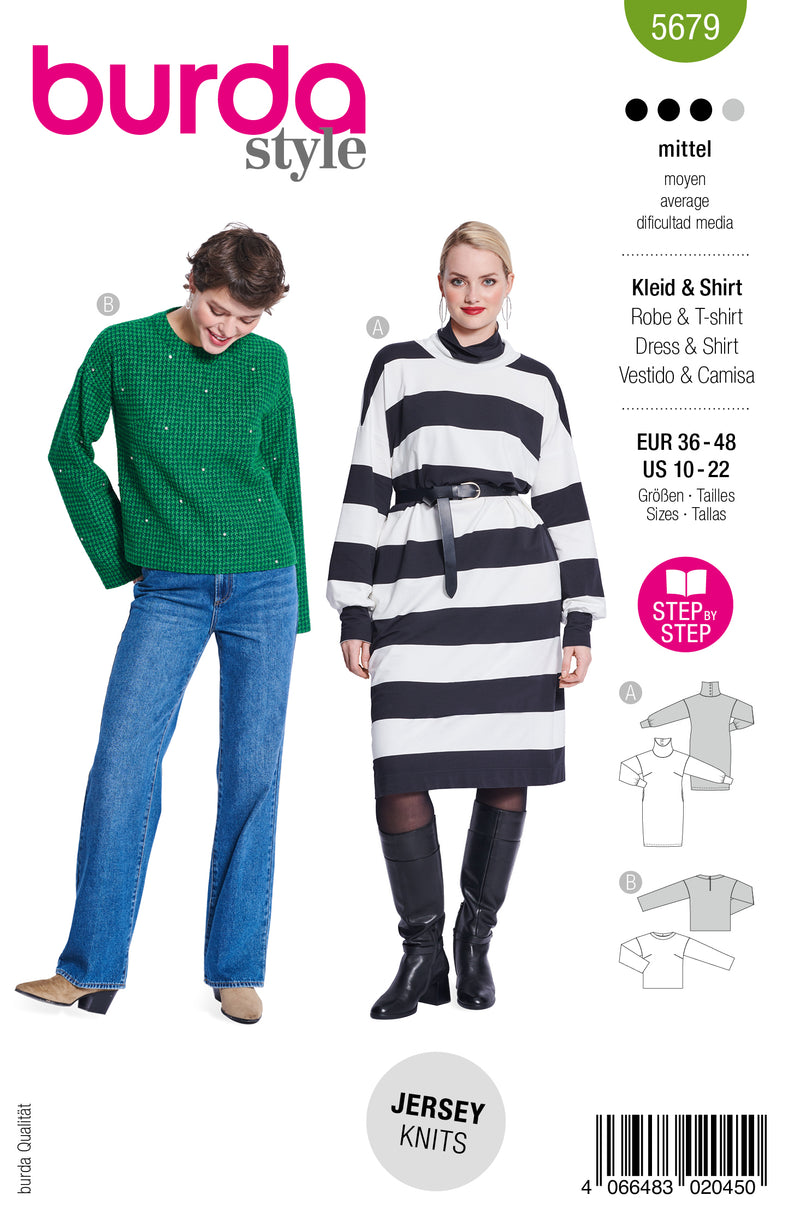 Patron Burda n°5679 : Robe & T-shirt