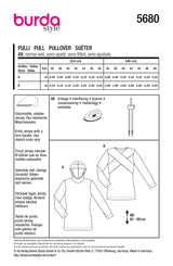 Patron Burda n°5680 : Pull