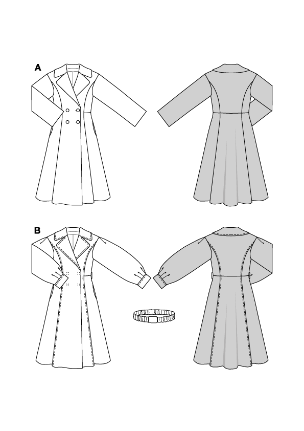 Patron Burda n°5683 : Manteau