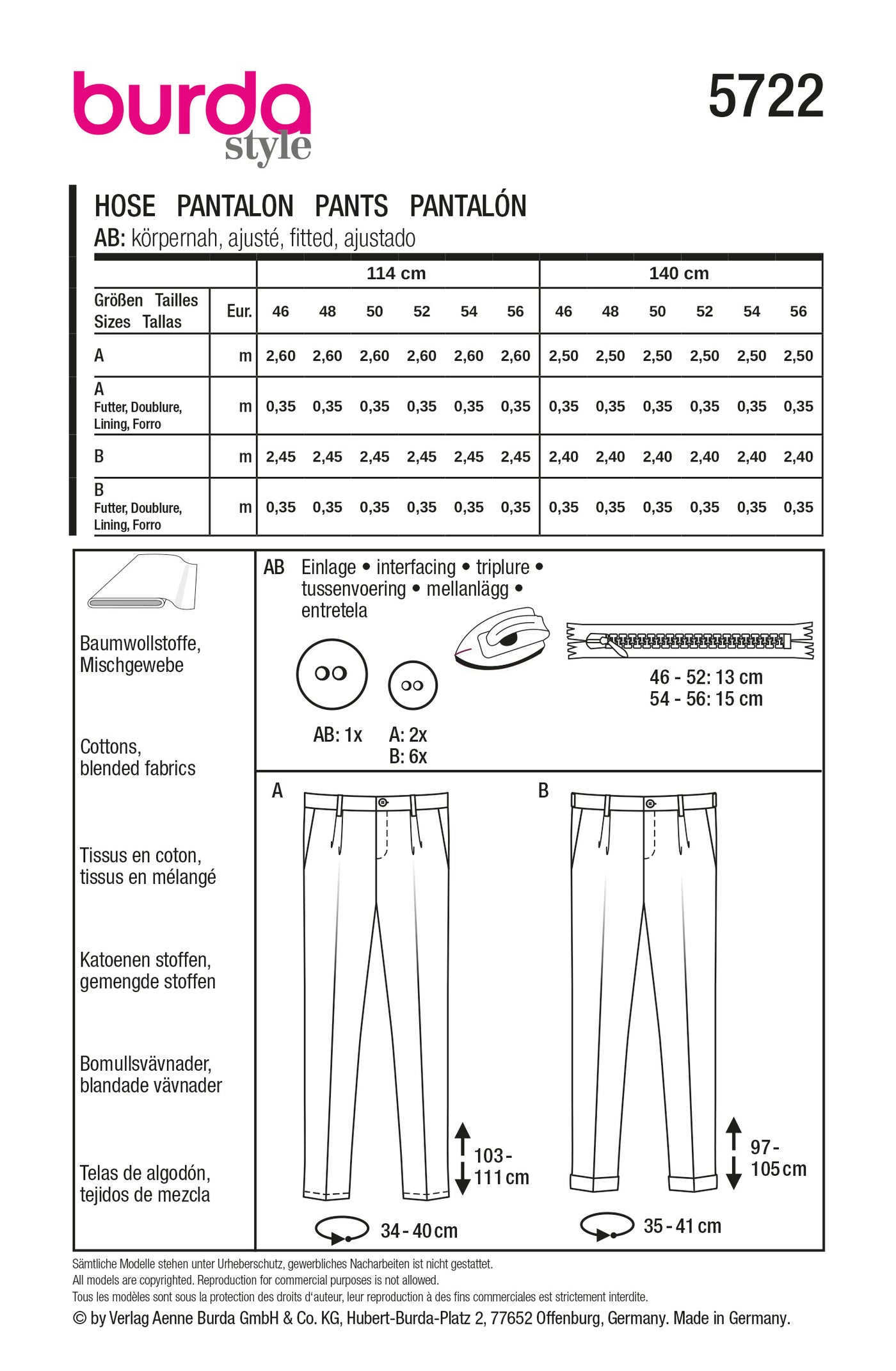 Patron Burda Historique 9528 Ensemble Pantalon Style Louis Philippe 122 164