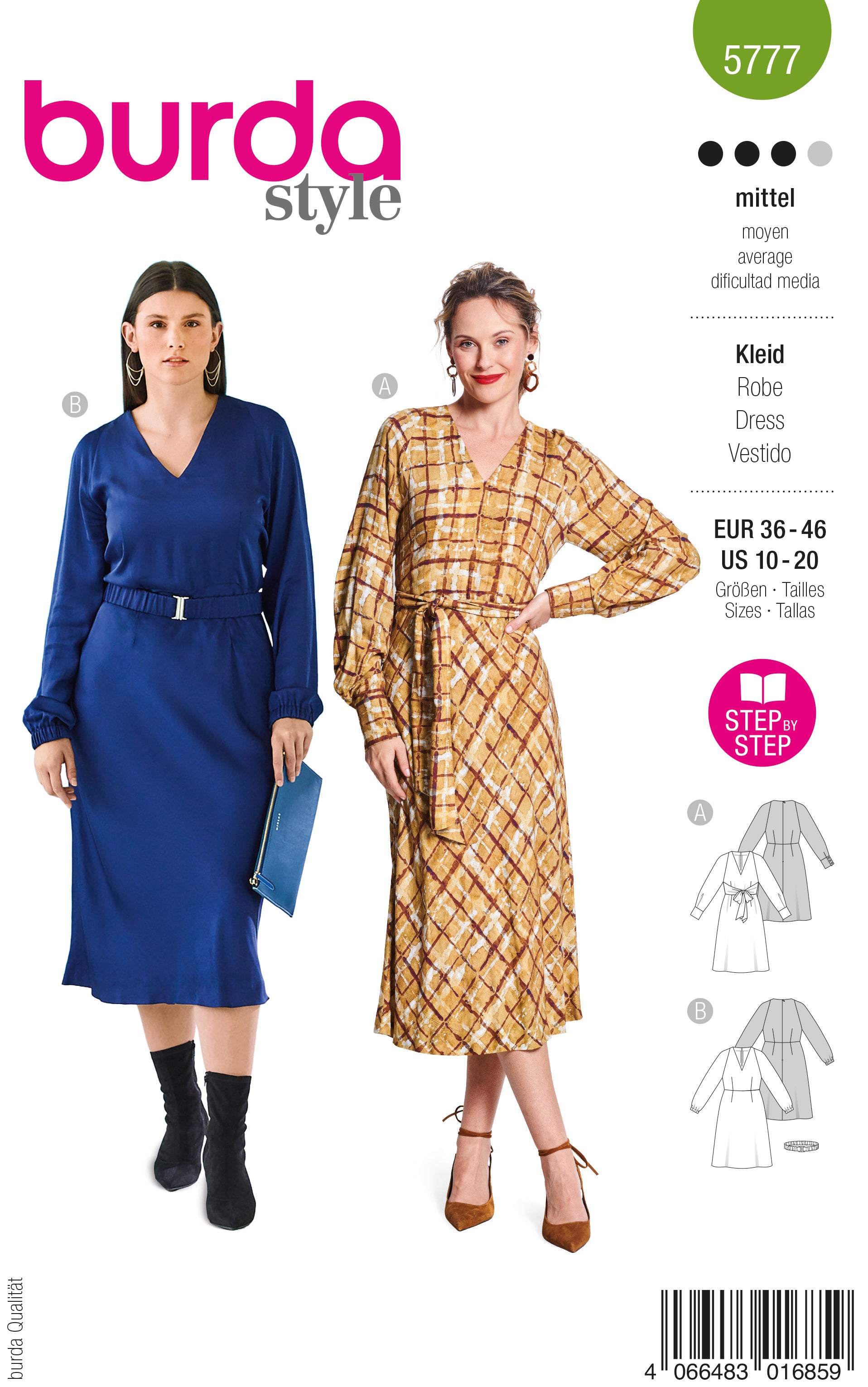 Patron Burda n?�5777 : Robe �?? Les Coupons de Saint-Pierre