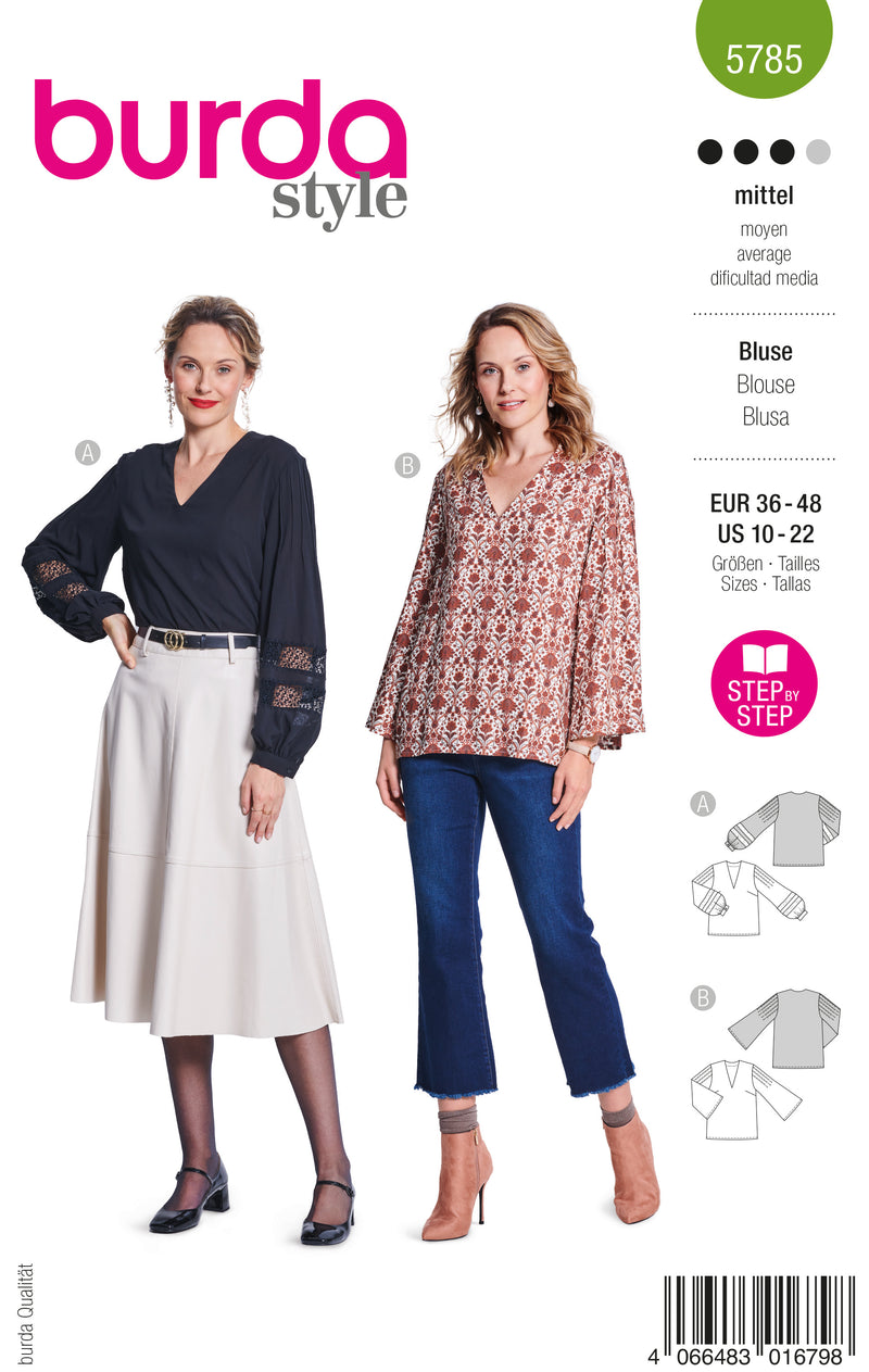 Patron Burda n°5785 : Blouse