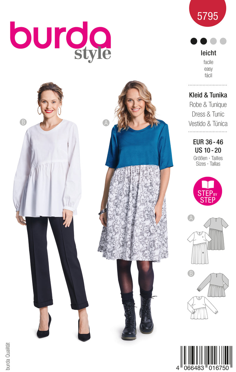 Patron Burda n°5795 : Robe & Tunique