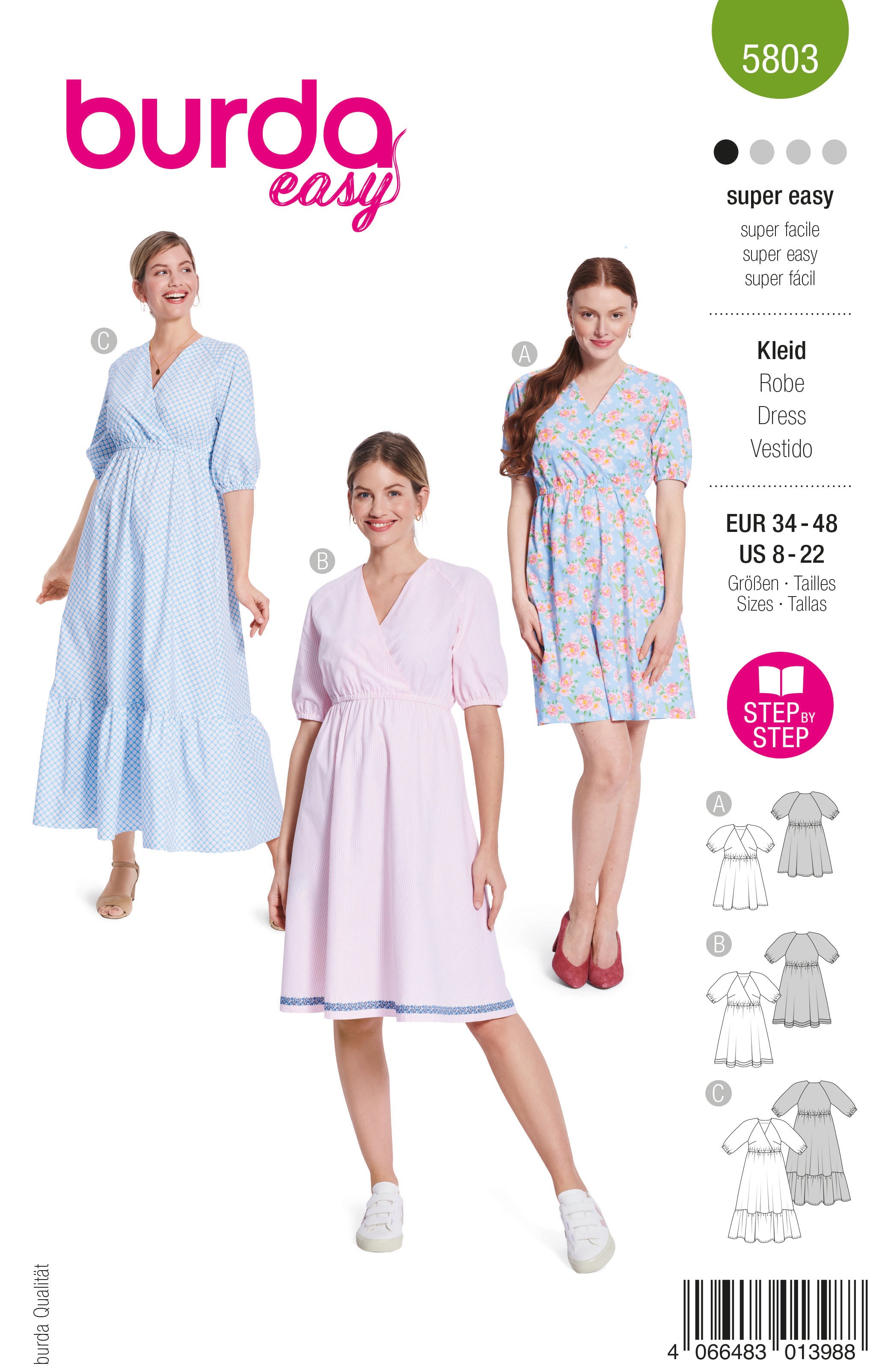 Burda Robe Pattern Patron Burda n°5803 : Robe – Les Coupons de Saint-Pierre