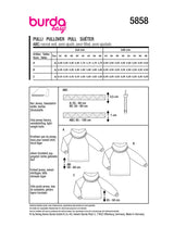 Patron Burda n°5858 : Pull