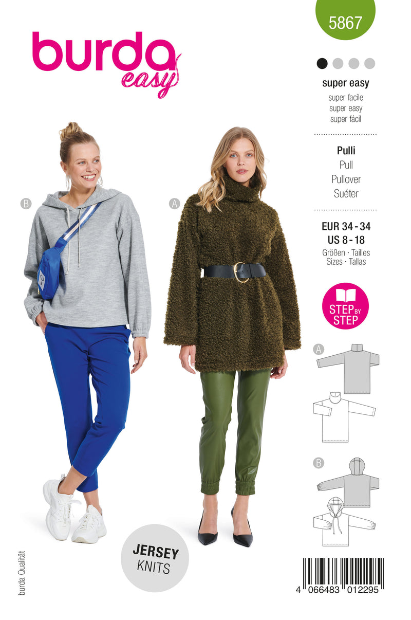 Patron Burda n°5867 : Pull