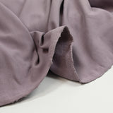 Molleton de coton french terry doux mauve antique