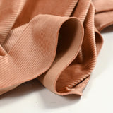 Velours côtelé de coton 3mm rose poudré vintage