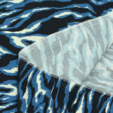 Printed viscose Loreena Blue Black background