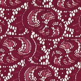 Polyester Flora lace binding wine