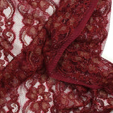 Polyester Lace Dahlia Lurex Doré Burdeos Fond