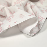 Algodón estampado pequeño rosa rosa fondos blancos