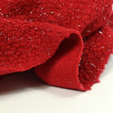 Lainage bouclette lurex rouge