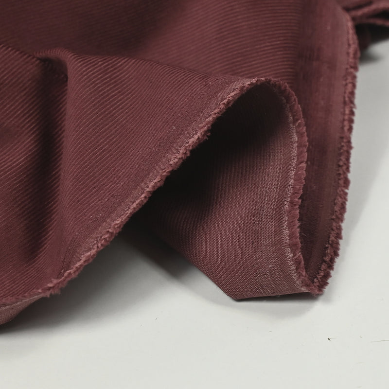 Velours côtelé de coton 1mm bois de rose