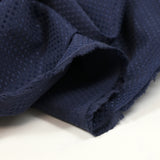 Jacquard satin nid d’abeille bleu marine