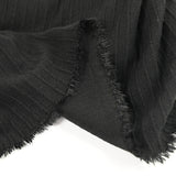Jersey côtelé 7mm polyester noir