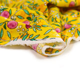 Viscose imprimée olivier fond moutarde