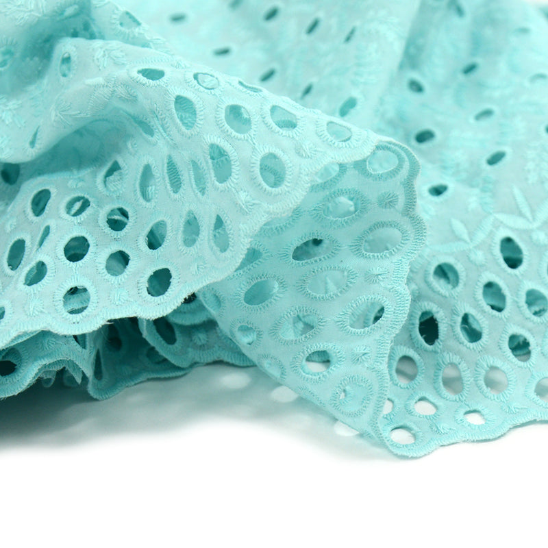 Broderie anglaise Roma turquoise