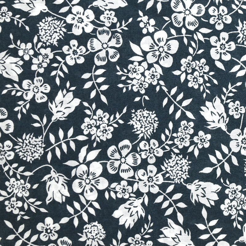 Coton liberty ® Edenham bleu nuit au mètre