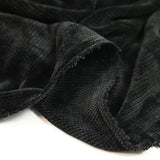 Maille côtelée polyester noir