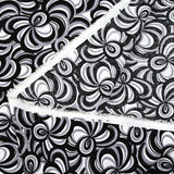 Black and white abstract print viscose