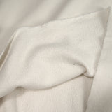 Molleton de coton élasthanne french terry crème
