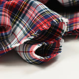 Tartan polyester rouge et bleu