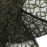 Margaux Polyester Lace Lurex Doré Black Background