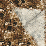 Bengaline polyester imprimée météores marron