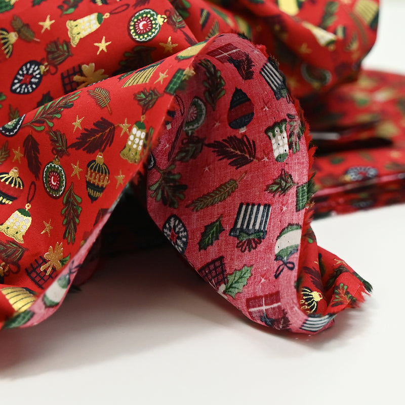 Polyester imprimé bandana rouge – Les Coupons de Saint-Pierre