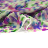 Mousseline de soie imprimée tacheté multicolore