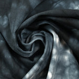 Sergé de coton élasthanne tie & dye gris bleu