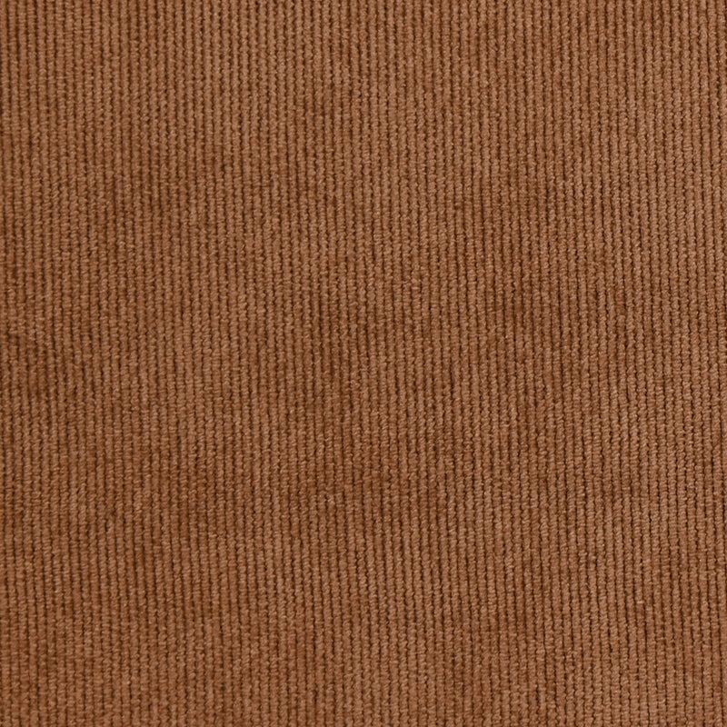 Velours polyester fines côtes marron noisette