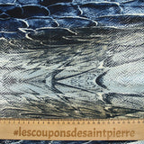 Jersey de polyester python fond marine