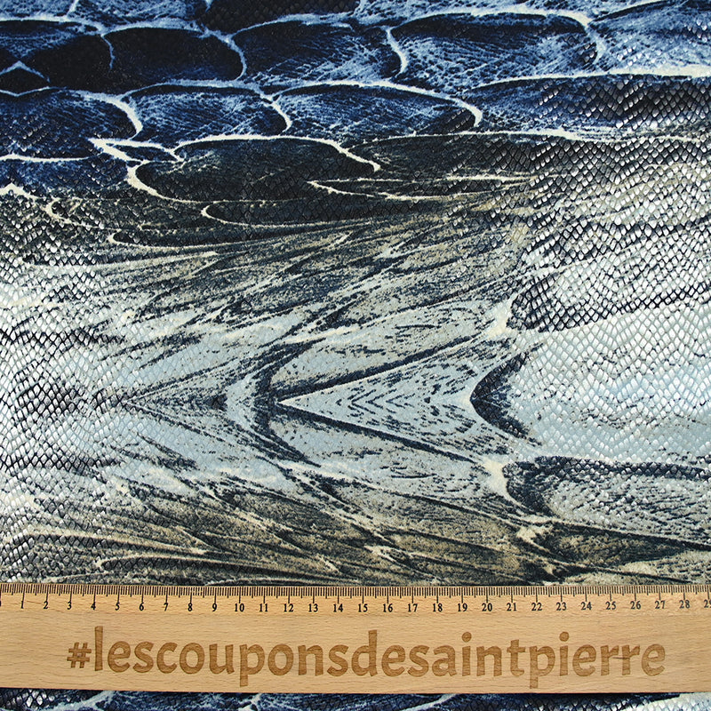 Jersey de polyester python fond marine